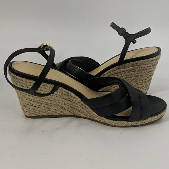 VIA SPIGA Leather Espadrille Wedge San… - Picture 5 of 8